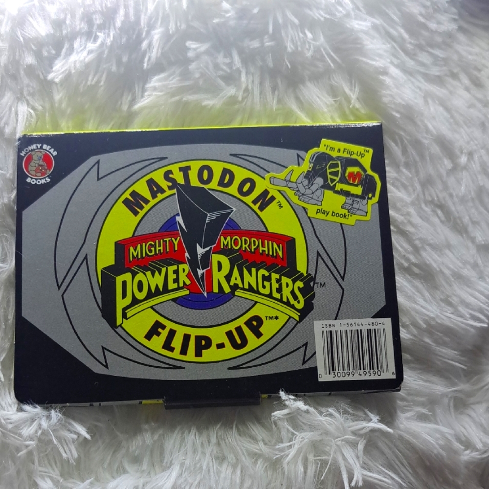 Mighty Morphin Power Rangers Flip-Up Book Rare 90's NOS